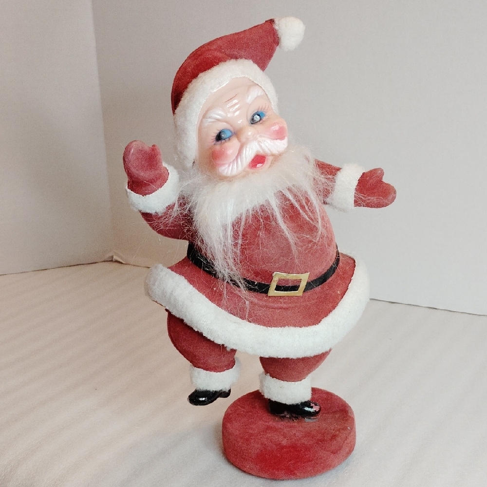 Vintage Santa Flocked